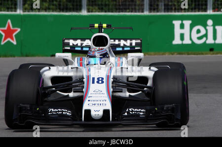 Montréal, Canada. 10 Juin, 2017. Pilote de Formule 1 lors d'une promenade Lance qualifing à tour le Grand Prix de Montréal. Crédit : Mario Beauregard/Alamy Live News Banque D'Images