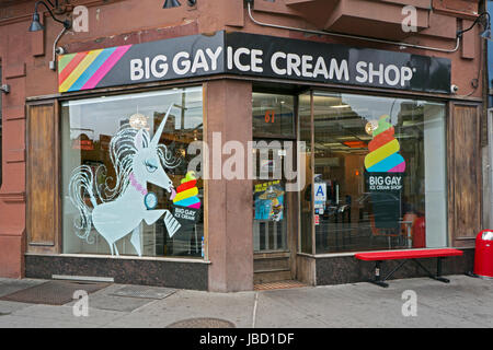 Le Big Gay Ice Cream Shop dans la section du centre-ville de West Village à Manhattan, New York City. Banque D'Images