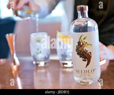 L'esprit non-alcoolisées alternative dans Seedlip, une "non-alcoolisées distillée spirit" Banque D'Images