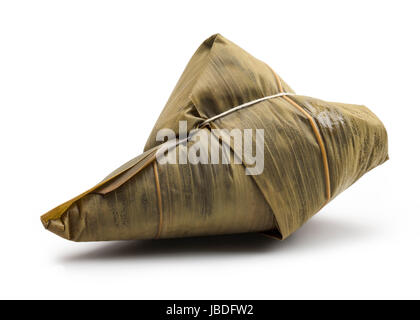 Des boulettes de pâte de riz chinois isolé sur fond blanc avec chemin de détourage dans toute la profondeur de champ. Banque D'Images