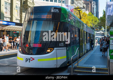 Nouvelle Classe E Tramways de Melbourne, Australie Banque D'Images