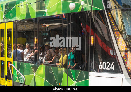 Nouvelle Classe E Tramways de Melbourne, Australie Banque D'Images