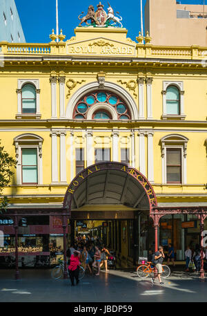 La Royal Arcade, Bourke Street Mall, Melbourne, VIC 3000, Australie. Banque D'Images