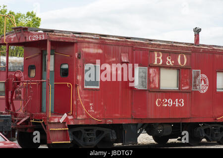 BALITMORE, MD - 15 avril : B O Numéro C-2943 Caboose Baltimore Ohio Railroad le 15 avril 2017 Banque D'Images