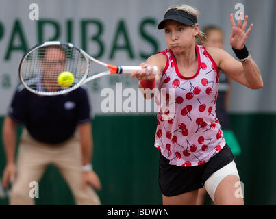 PARIS, FRANCE - 2 juin : Bethanie Mattek-Sands à Roland Garros 2017 le tournoi de tennis du Grand Chelem Banque D'Images