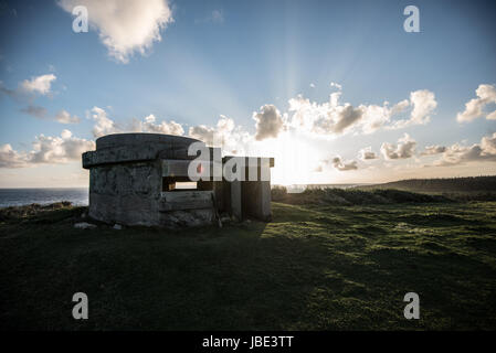 Vieux bunker sur Green Island à Taiwan Banque D'Images