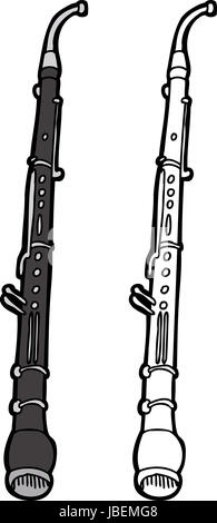 Cor anglais windwood instrument sur fond blanc Banque D'Images