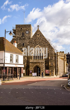 L'église Holy Trinity, High Street, DARTFORD, KENT Banque D'Images