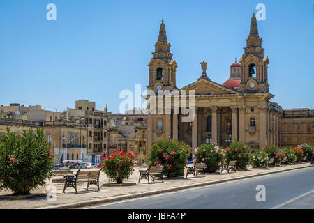 Dans l'église St Publius Floriana - La Valette, Malte Banque D'Images