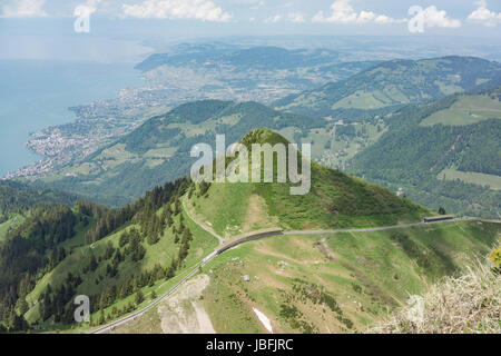 Rochers de Naye en Suisse Banque D'Images