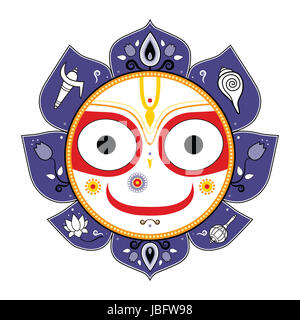 Jagannath. Dieu indien de l'Univers. Gisèle seigneur. Banque D'Images