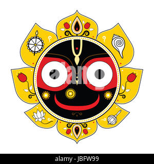 Jagannath. Dieu indien de l'Univers. Gisèle seigneur. Banque D'Images