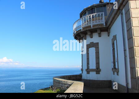 Phare de Poullan-sur-Mer Point en Beuzec Cap Sizun Banque D'Images