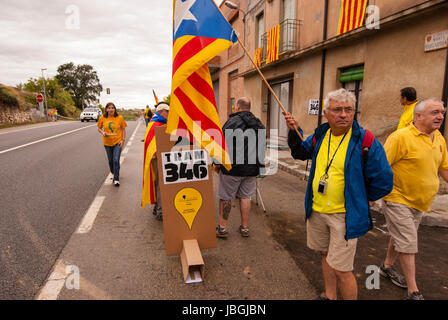 Via Catalana 2013. Chaîne humaine catalane. Façon catalane Banque D'Images