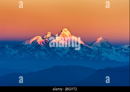 Montagnes de l'himalaya Vue de Mt. Shivapuri, Shivapuri Nagarjun National Park Banque D'Images