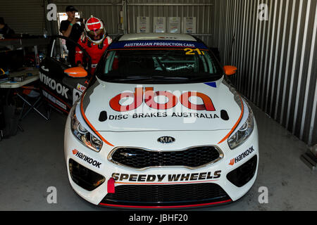 Melbourne, Australie. 11 Juin, 2017. Au cours de la voie des stands 2017 ressortissants de Shannon, ronde 3 - Winton, l'Australie le 11 juin 2017. Crédit : Dave Hewison Sports/Alamy Live News Banque D'Images