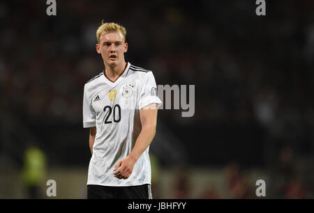 Nuremberg, Allemagne. 10 Juin, 2017. L'Allemagne Julian Brandt vu au cours de la qualification de la prochaine Coupe du Monde de football match du groupe C entre l'Allemagne et San Marino à Nuremberg, Allemagne, 10 juin 2017. Photo : Andreas Gebert/dpa/Alamy Live News Banque D'Images