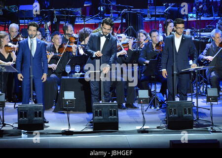 Naples, Italie. 10ème juin, 2017. il volo pour effectuer la "notte magica - un hommage aux trois ténors" à etes arena flegrea, NAPLES, ITALY Crédit : mariano montella/Pacifique Banque D'Images