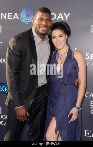 Los Angeles, CA, USA. 8 juin, 2017. Yasiel Puig, invité aux arrivées pour les fondations des Dodgers de Los Angeles, 3e Gala annuel de Blue Diamond, Dodger Stadium, Los Angeles, CA 8 juin 2017. Credit : Priscilla Grant/Everett Collection/Alamy Live News Banque D'Images