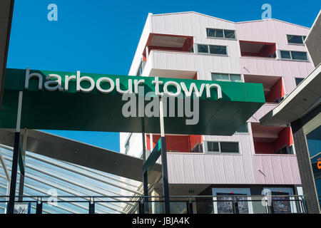 Docklands Melbourne / Résidentiel et commercial dans la région de Harbour Town.Melbourne Victoria en Australie. Banque D'Images