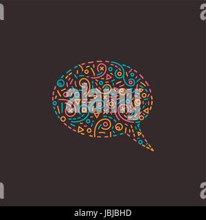 Résumé L'icône de logo d'entreprise avec bulle Illustration de Vecteur