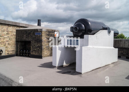 Casemate tunnel, Harwich Redoubt, construit 1808-1811, Harwich, Essex, Angleterre Banque D'Images