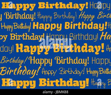 Joyeux anniversaire - ensemble de textes d'anniversaire différents Illustration de Vecteur