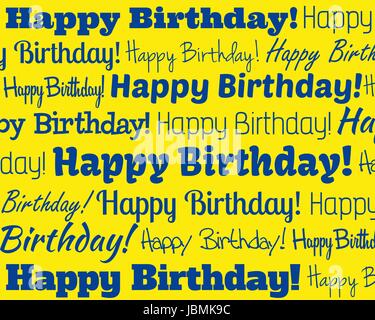 Joyeux anniversaire - ensemble de textes d'anniversaire différents Illustration de Vecteur