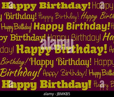 Joyeux anniversaire - ensemble de textes d'anniversaire différents Illustration de Vecteur
