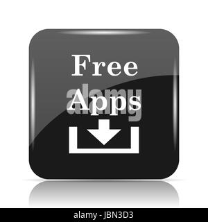 L'icône des applications gratuites. Bouton Internet sur fond blanc. Banque D'Images
