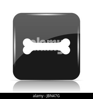 L'icône de l'os. Bouton Internet sur fond blanc. Banque D'Images