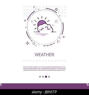 Météo Mobile Application Web Interface Banner With Copy Space Illustration de Vecteur