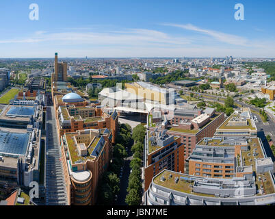 Les toits de la ville de Berlin - Berlin - Panorama arial du centre-ville de Berlin, Allemagne Banque D'Images