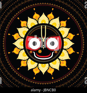 Jagannath. Dieu indien de l'Univers. Gisèle seigneur. Banque D'Images