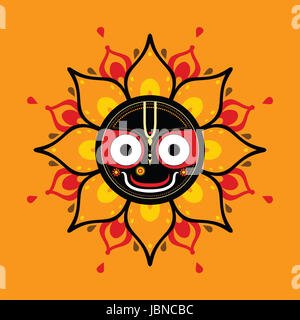 Jagannath. Dieu indien de l'Univers. Gisèle seigneur. Banque D'Images
