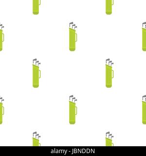 Sac de golf avec des clubs en arrière-plan transparent motif style télévision répéter vector illustration Illustration de Vecteur