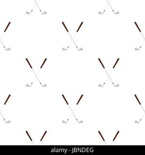 Clubs de golf croisés en arrière-plan transparent motif style télévision répéter vector illustration Illustration de Vecteur