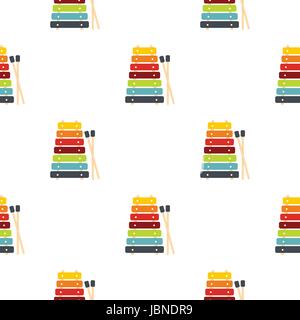 Jouet xylophone coloré et colle transparente motif Illustration de Vecteur