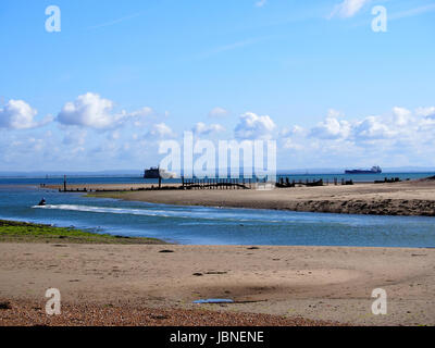 L'entrée de Bembridge Harbour, île de Wight Banque D'Images