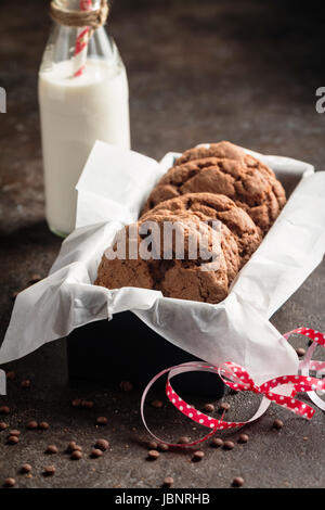 Cookies aux pépites de chocolat Banque D'Images