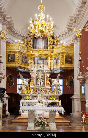 Intérieur de l'église St Blaise, Dubrovnik Banque D'Images