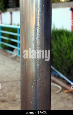Close up de tuyau en métal brillant Banque D'Images