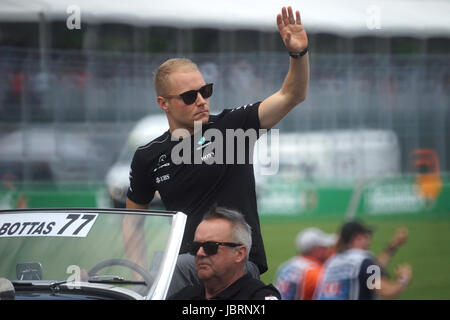 Montréal,Canada,11 juin,2017. Pilote de Formule 1 dans le Valtteri Bottas parade des pilotes au Grand Prix de Montréal 2017 .Crédit : Mario Beauregard/Alamy Live News Banque D'Images