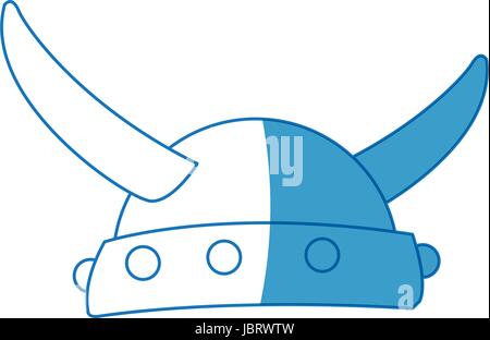 Masque Casque viking à cornes halloween homme Illustration de Vecteur