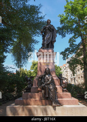 Le Mendelssohn Denkmal monument de musicien Allemand Jakob Ludwig Felix Mendelssohn Bartholdy a été conçu par Werner Stein en 1892 à Leipzig en Allemagne Banque D'Images