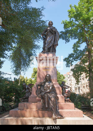 Le Mendelssohn Denkmal monument de musicien Allemand Jakob Ludwig Felix Mendelssohn Bartholdy a été conçu par Werner Stein en 1892 à Leipzig en Allemagne Banque D'Images