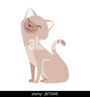 Vector Cartoon Cute cute Cats ,animal , peu Banque D'Images