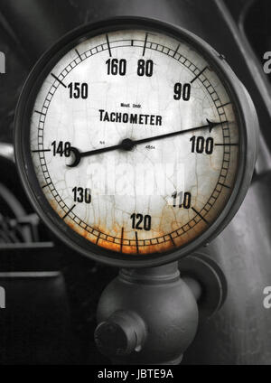 Le cadran de la machine à vapeur d'époque Banque D'Images