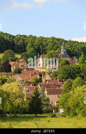 La France, l'Orne (61), Moutiers-au-Perche, le village Banque D'Images