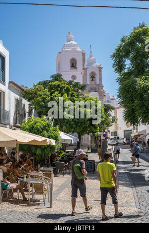 L'Europe, Portugal, Algarve, Lagos, pelican crossing, shopping, personne, , Europa, Fussgaengerzone, foto, Menschen Banque D'Images